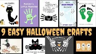 Halloween Handprint Footprint Art Crafts for Kids | Easy Halloween Craft Ideas for Preschoolers