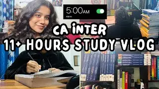 Waking up at 5am | CA INTER May 26 PRODUCTIVE Study Vlog💪 | Daily Routine & Preparation🔥