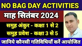 no bag day activities / no bag day activities 2024-25 / no bag day activities in school #nobagday