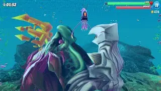 NEW GIANT MIGHTY MATRIARCH VS COLOSSAL SQUID BOSS - Hungry Shark World