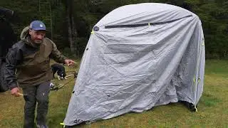 Camping In The Rain With Massive Air Frame Tent