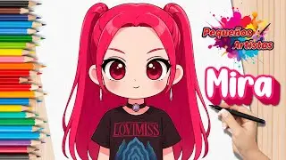 Draw and Color MIRA 💖 The K-pop Warriors 🎤 Easy Step-by-Step Tutorial for Kids