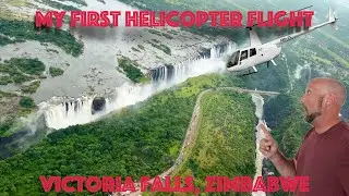 Epic First Helicopter Ride Over Victoria Falls!