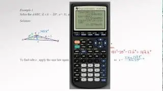14.6a The Law of Sines and Its Applications; Area of a Triangle