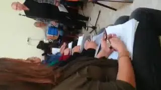 02 Kasım 2019 Altındağ TSM.koro çalışmasından Sn.Cengiz Taşkent hocamla,"Dil Şad olacak diye kaç yı
