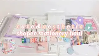 🛒 huge back-to-school cute & aesthetic shopee stationery unboxing haul 2021 ✧.*