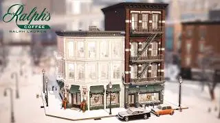RALPH'S COFFEE + CLOTHING STORE 🧸☕️🛍️ (WITH NYC LOFT) |  Sims 4 Speed Build (stop motion style)
