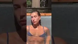 Hailey Bieber cold plunging to help her anxiey