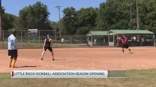 Little Rock Kickball Association teams gather for fall season opener