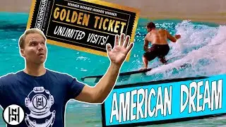 I won the GOLDEN TICKET! Surfing INDOOR WAVE POOL! (American Dream Mall, New Jersey)