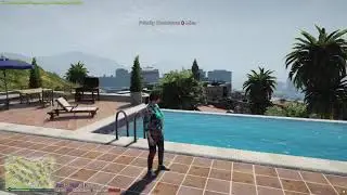 Fully Clothed Girl Getting Soaked In Swimming Pool (GTA V)