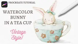 How to Digitally Paint a Cute Watercolor Bunny in Procreate | Illustrate Storybook Characters