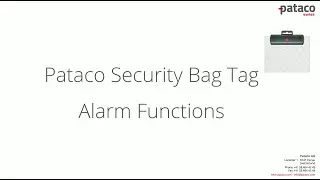 Alarm functions – Pataco Security Bag Tag