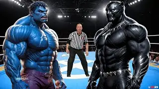 BLACK PANTHER VS BLUE HULK - EPIC BATTLE