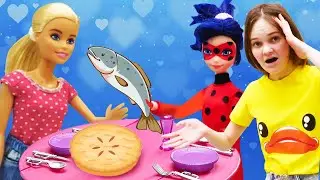 Видео для детей - Кукла Барби и Леди Баг учатся готовить! - Лучшие игры для девочек онлайн.