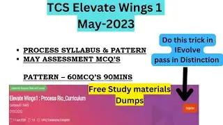 TCS Elevate Wings 1 May || Process Notes and free dumps || Let’s crack it
