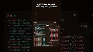 css text reveal || css text style || Modern text style on html css 