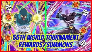 TOP 500 IN THE 55TH WORLD TOURNAMENT - REWARDS & SUMMONS - DBZ DOKKAN BATTLE