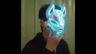 Halloween party LED glowing fox mask