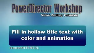 Fill in hollow title text with color using an animation technique
