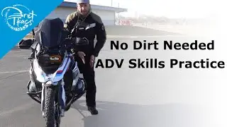 No dirt needed, ADV skills practice in a parking lot