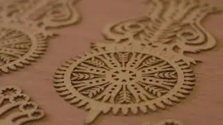 Laser cutting and engraving micro thin wood by laser