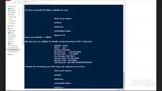 Class 49 ( 7 pm batch ) Python Bike rental shop project
