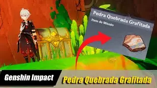 Genshin Impact Pedra Quebrada Grafitada Localização