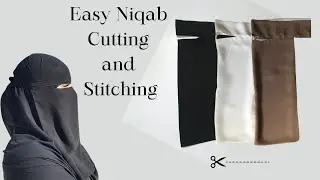 Niqab cutting and stitching | Hijab Cutting And Stitching In Urdu (hindi) with English Subtitle