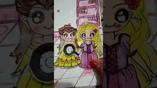 Disney Princess 👸😍ready to tea party#paperdollhouse#edit #paperdiy #paperdolls #viral #shortfeed