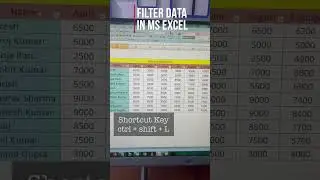 Shortcut key to filter data in microsoft excel #trending #exceltutorial #exceltricks #exceltraining