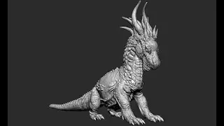 Sculpting Ten Horns Dragon With Zbrush