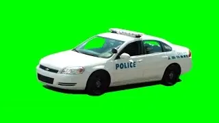 Free Green Screen Police Car with Flashing Lights