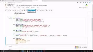 37 Python Beginner Strings and Functions - Build Scheduler Function