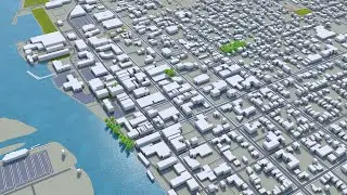 Wilmington city North Carolina USA 3d model 25km