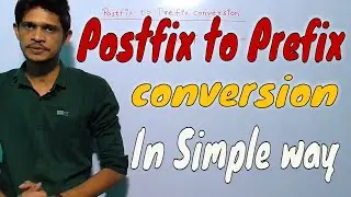 Postfix to Prefix conversion in Data Structure { In Hindi }