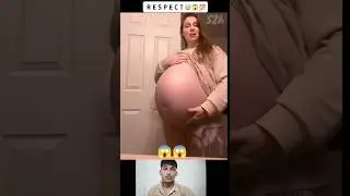 respect 😱💯 huge pregnant belly