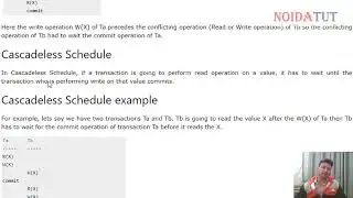 Schedules and the Types of Schedules
