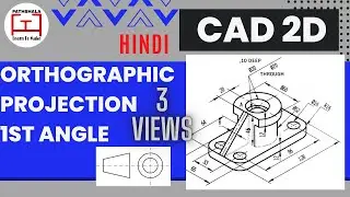 How To Convert Isometric To Orthographic||Projection Drawing AutoCAD 2020||