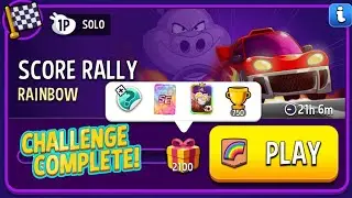 Rainbow Match Masters Solo Challenge Score Rally 6 Moves Score 2100