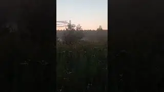 Туман лежит над полем