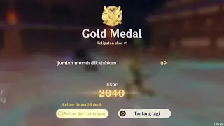 Event Hyakunin Ikki 3.1,Stage Ke 5,Tingkat Kesulitan Normal,Gold Medal,Trial Karakter Only