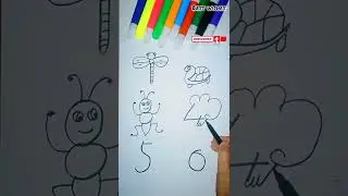Number 1 to 6 Drawing // Draw Cute Things // Creative Art 