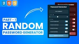 Responsive Random Password Generator | HTML5 CSS3 | Zia Codes