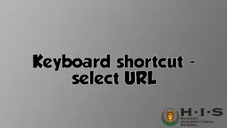 Keyboard shortcut - select URL