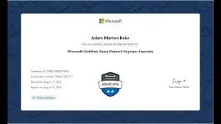 Nick and I both passed our AZ-700 Azure Network Engineer Associate Certification