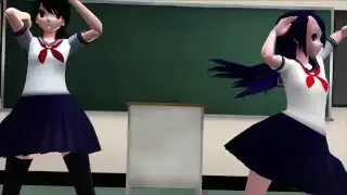 【MMD Yandere Simulator】Ayano Aishi & Oka Ruto「脳漿炸裂ガールSpinal Fluid Explosion Girl」