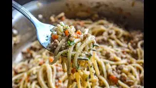 Red pepper Beef mince Spaghetti