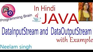 DataOutputStream and DataInputStream in java with Example in hindi,Try catch block with example
