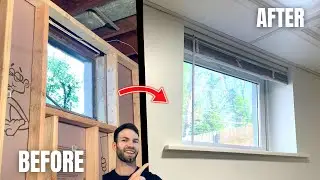 How to Trim Out a Basement Window (DIY Drywall Return on a Basement Window - Finish Your Basement!)